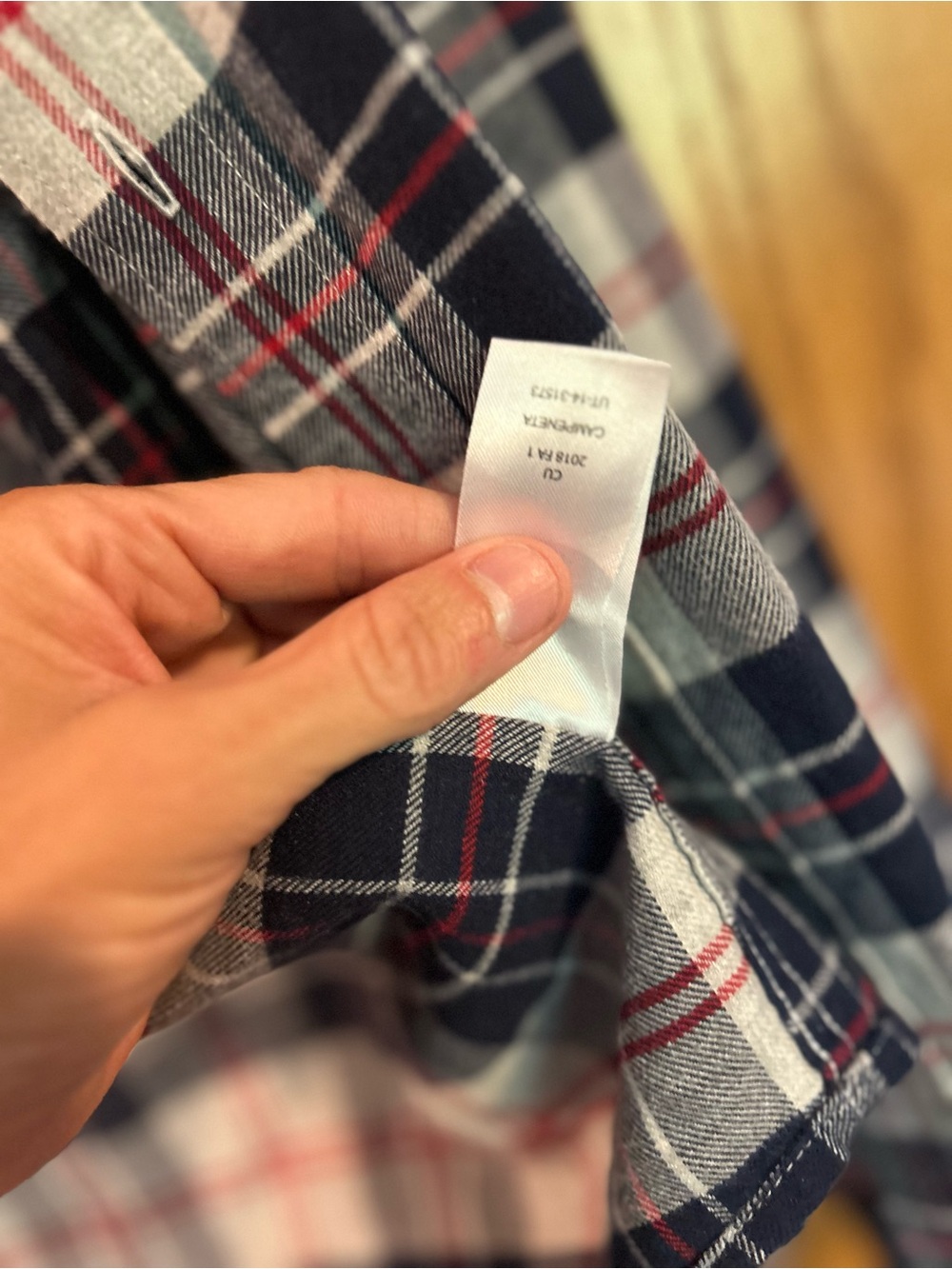 UNTUCKit Men’s Plaid Flannel Button Front Shirt Long Sleeve Blue Large - Picture 12 of 12